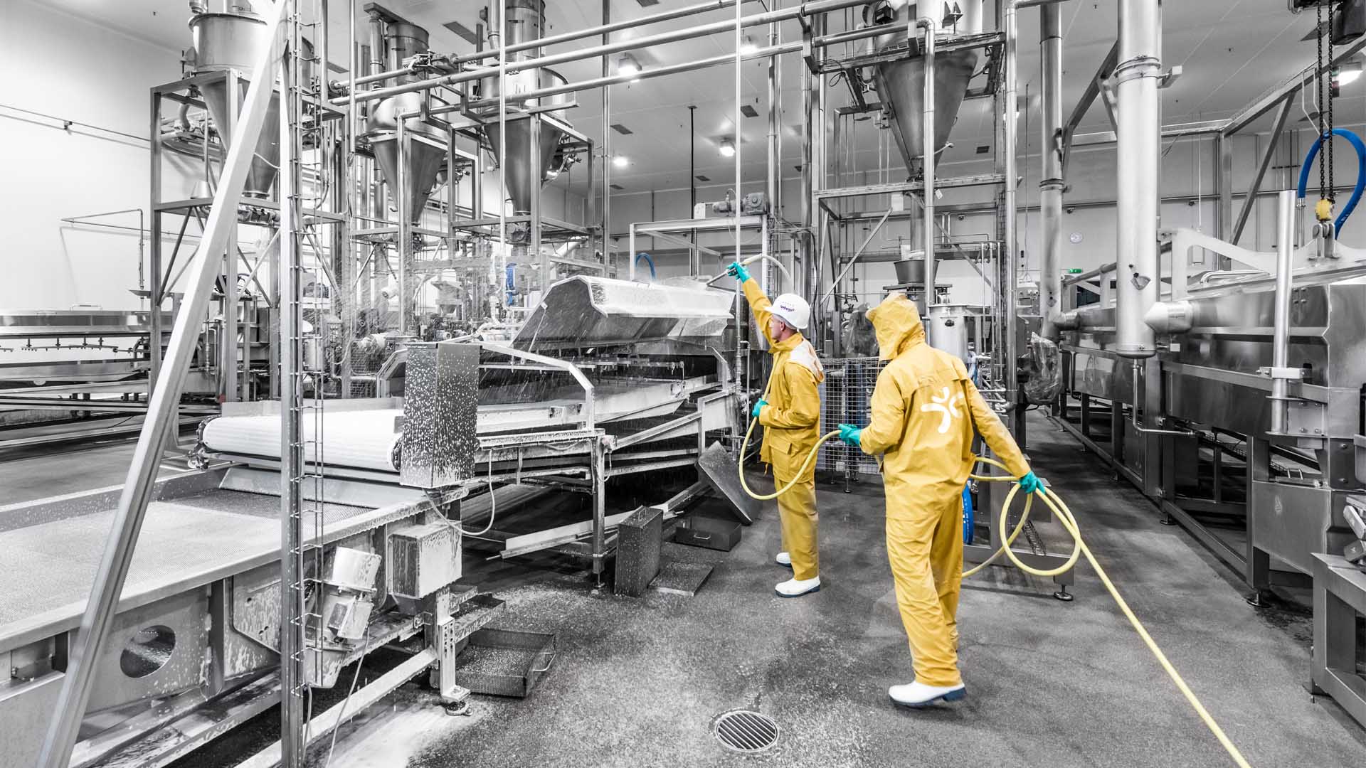 Industriereiniger reinigen Lebensmittelmaschine