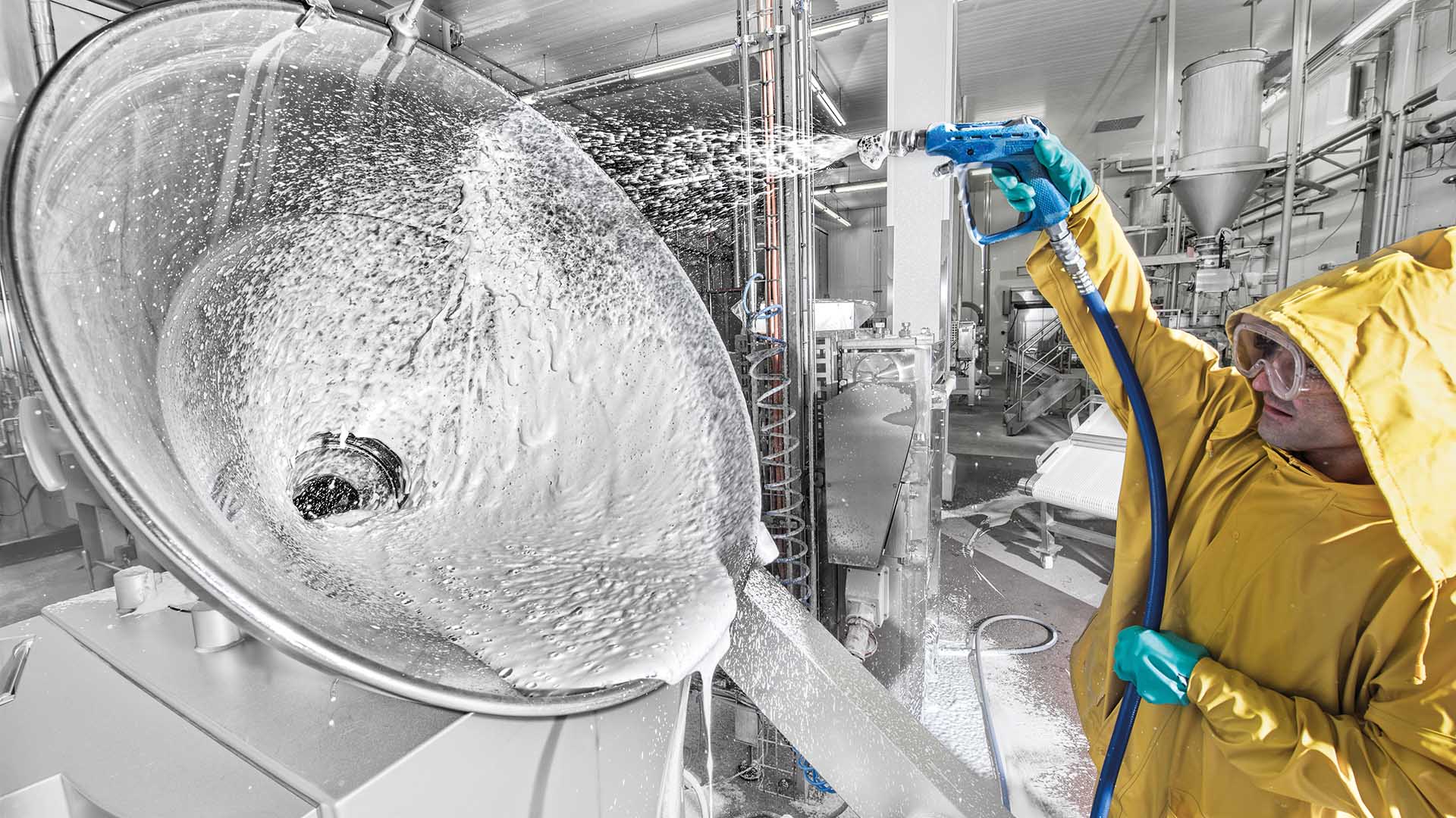 Reinigung Anlage Lebensmittelproduktion