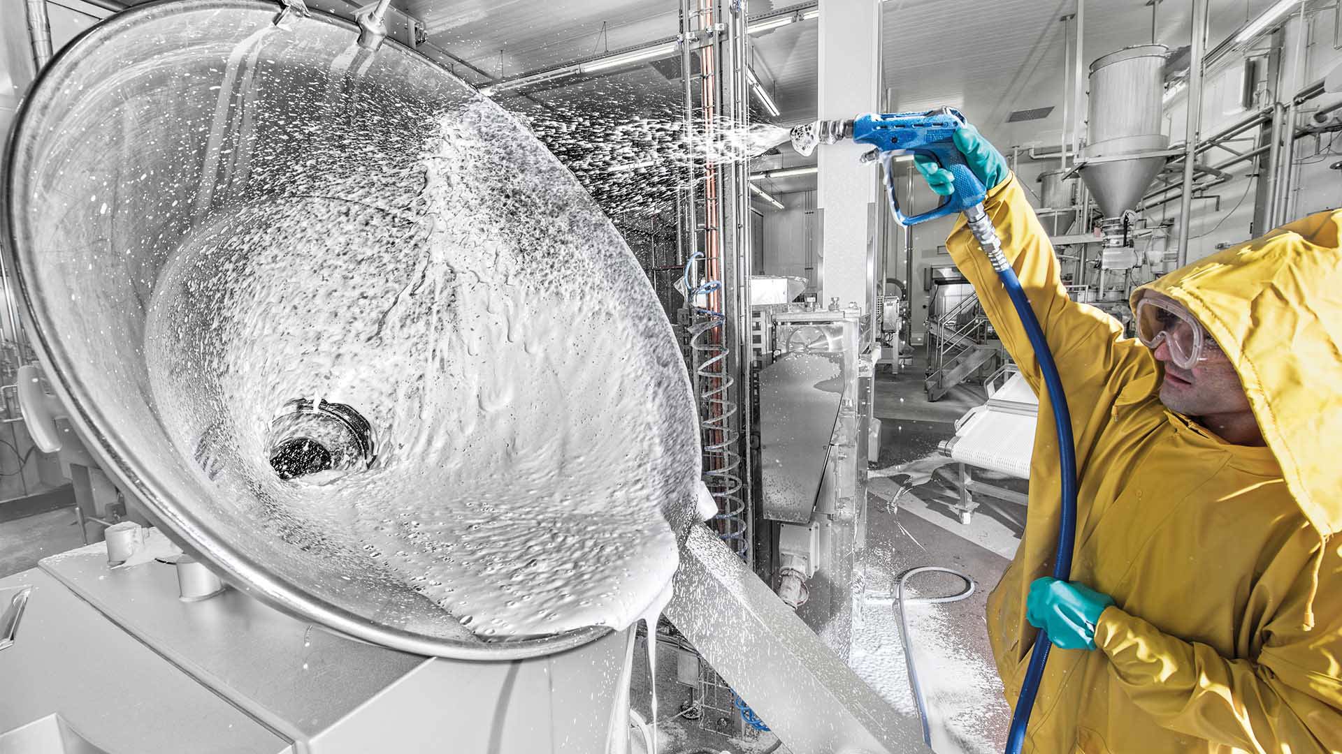 Reinigung Anlage Lebensmittelproduktion